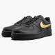 Nike Air Force 1 Černá Metallic Zlato Removable Swoosh Pack CT2252 001 Sportovní obuv