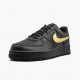 Nike Air Force 1 Černá Metallic Zlato Removable Swoosh Pack CT2252 001 Sportovní obuv