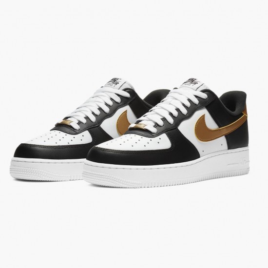 Nike Air Force 1 Low Černá Bílý Metallic Zlato CZ9189 001 Sportovní obuv