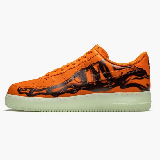 Nike Air Force 1 Low Oranžovýý Skeleton CU8067 800 Sportovní obuv