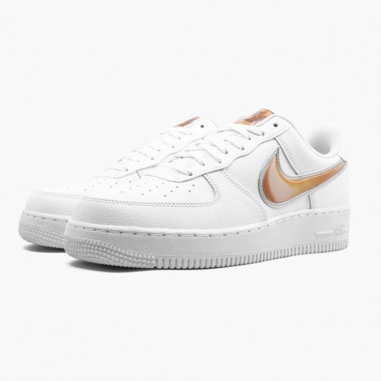 Nike Air Force 1 Low Oversized Swoosh Bílý Oranžovýý Peel AO2441 102 Sportovní obuv