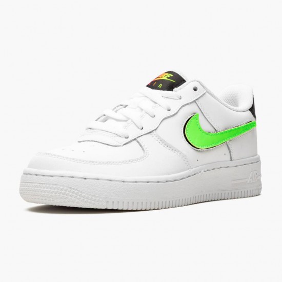 Nike Air Force 1 Low Removable Swoosh Bílý Zelená Strike AR7446 100 Sportovní obuv