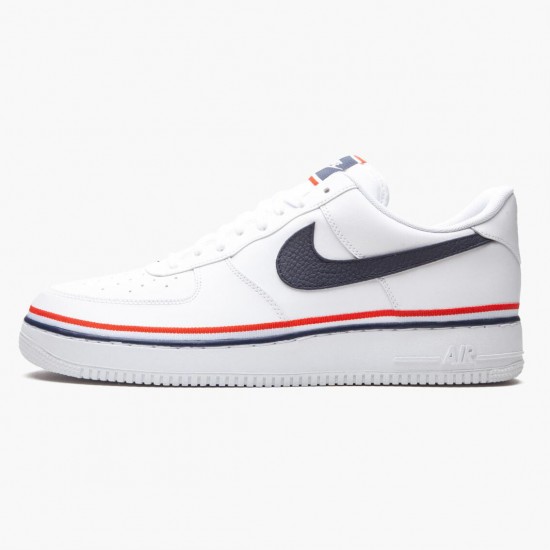 Nike Air Force 1 Low Ribbon Bílý Modrý CJ1377 100 Sportovní obuv