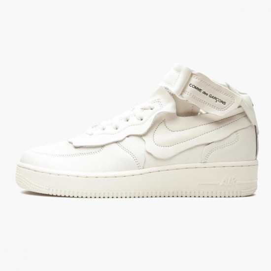 Nike Air Force 1 Mid Comme des Garcons Bílý DC3601 100 Sportovní obuv