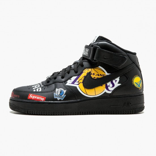 Nike Air Force 1 Mid Supreme NBA Černá AQ8017 001 Sportovní obuv