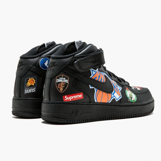 Nike Air Force 1 Mid Supreme NBA Černá AQ8017 001 Sportovní obuv