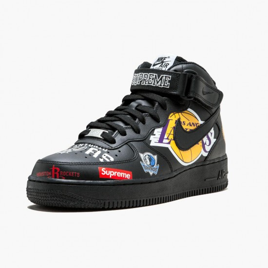 Nike Air Force 1 Mid Supreme NBA Černá AQ8017 001 Sportovní obuv