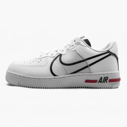 Nike Air Force 1 React Bílý Černá Červené CD4366 100 Sportovní obuv