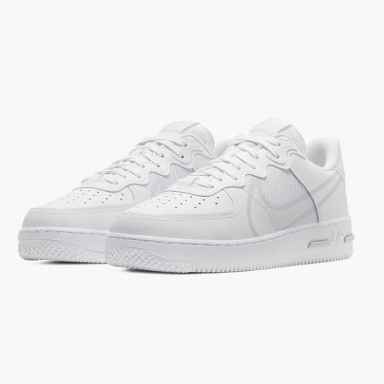 Nike Air Force 1 React Bílý CT1020 101 Sportovní obuv