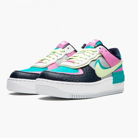 Nike Air Force 1 Shadow Barely Volt Oracle Aqua CK3172 001 Dámské Sportovní obuv