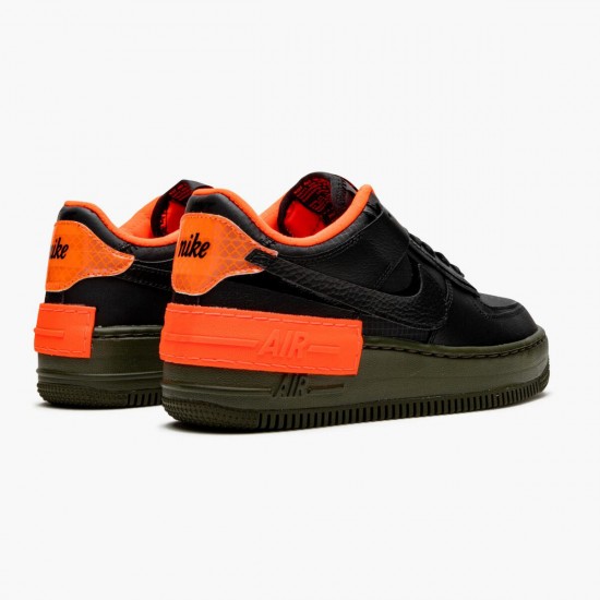 Nike Air Force 1 Shadow Černá Hyper Crimson Cargo Khaki CQ3317 001 Dámské Sportovní obuv