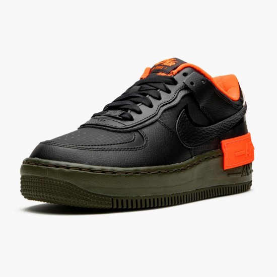 Nike Air Force 1 Shadow Černá Hyper Crimson Cargo Khaki CQ3317 001 Dámské Sportovní obuv