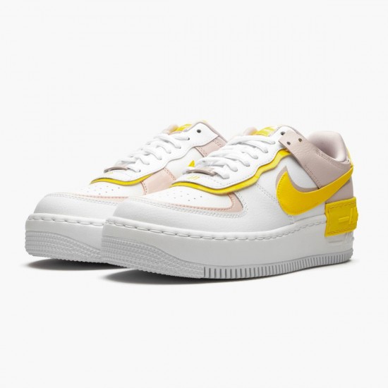 Nike Air Force 1 Shadow Bílý Barely Rose Speed Žlutý CJ1641 102 Dámské Sportovní obuv