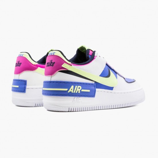 Nike Air Force 1 Shadow Bílý Sapphire Barely Volt CJ1641 100 Dámské Sportovní obuv