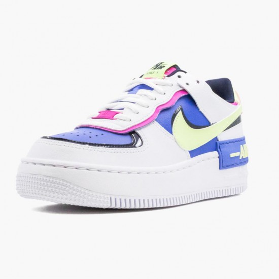 Nike Air Force 1 Shadow Bílý Sapphire Barely Volt CJ1641 100 Dámské Sportovní obuv