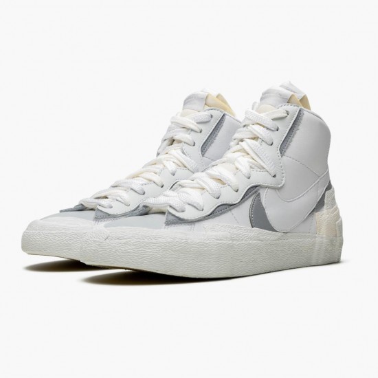 Nike Blazer Mid sacai Bílý Šedá BV0072 100 Sportovní obuv