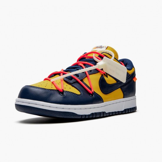 Nike Dunk Low Off Bílý University Zlato Midnight Navy CT0856 700 Sportovní obuv