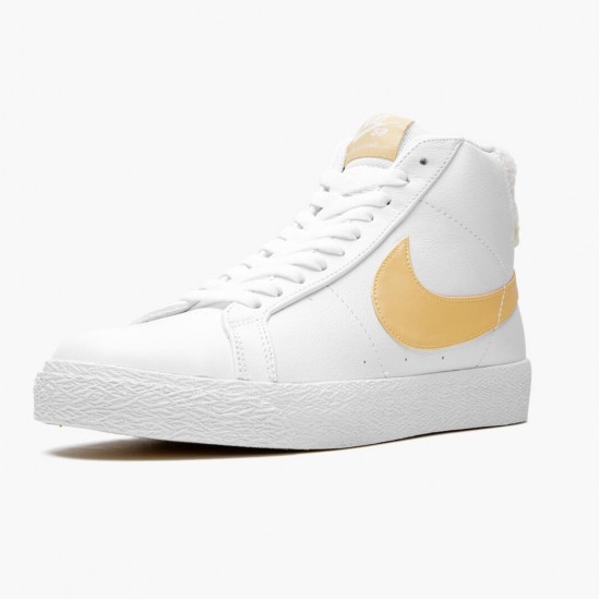 Nike SB Zoom Blazer Mid Bílý Celestial Zlato CJ6983 102 Sportovní obuv