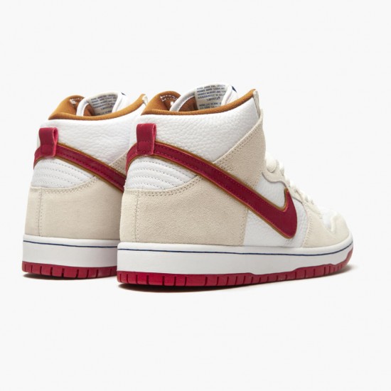 Nike SB Dunk High Sail Bright Crimson CV9499 100 Sportovní obuv