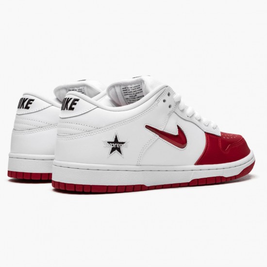 Nike SB Dunk Low Supreme Jewel Swoosh Červené CK3480 600 Pánské Sportovní obuv