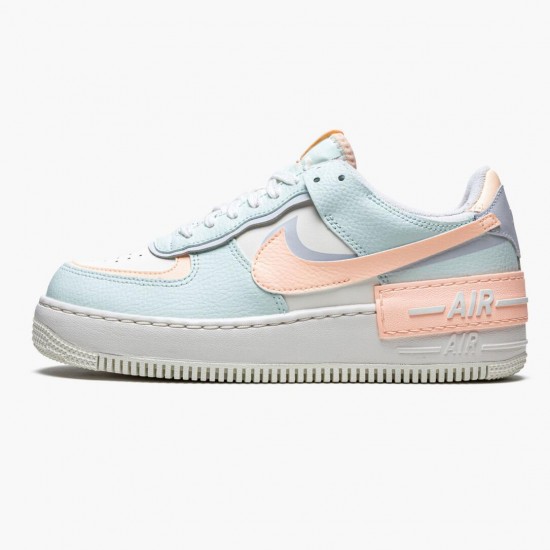 Wmns Air Force 1 Shadow Barely Zelená Crimson Tint Běžecké Boty CU8591 104