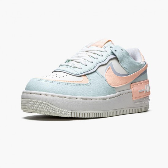 Wmns Air Force 1 Shadow Barely Zelená Crimson Tint Běžecké Boty CU8591 104