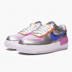 Wmns Air Force 1 Shadow Metallic Stříbrný Běžecké Boty CW6030-001