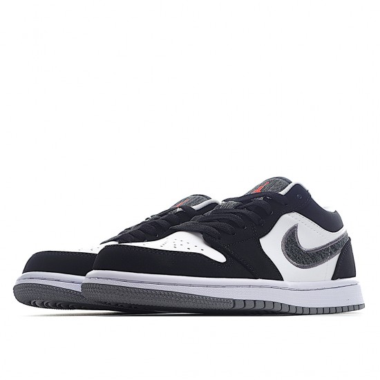 Air Jordan 1 Low Černá Bílý Wolf Šedá Infrared 23 553558-029 AJ1 Tenisky