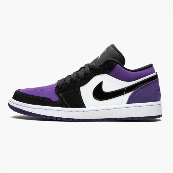 Air Jordan 1 Low Court Nachový 553558 125 Bílý/Černá-Court Nachový AJ1 Jordánské boty