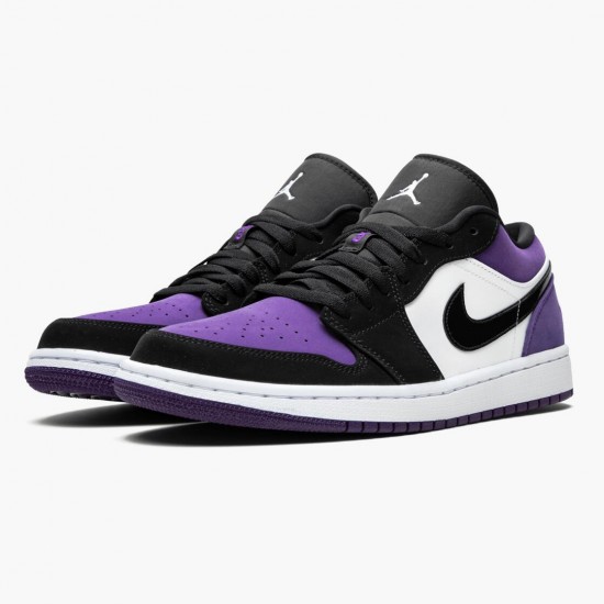 Air Jordan 1 Low Court Nachový 553558 125 Bílý/Černá-Court Nachový AJ1 Jordánské boty