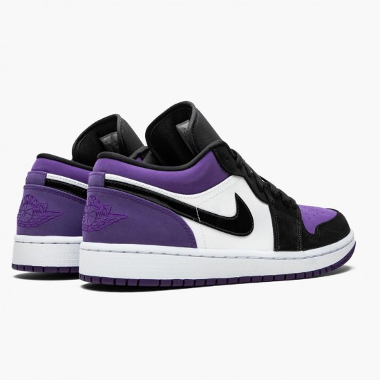 Air Jordan 1 Low Court Nachový 553558 125 Bílý/Černá-Court Nachový AJ1 Jordánské boty