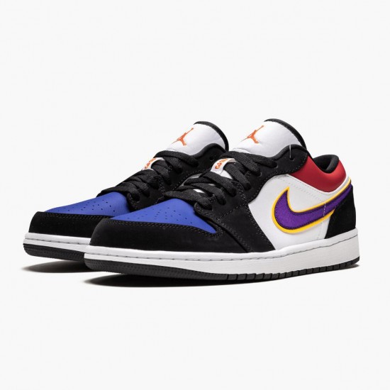 Air Jordan 1 Low Lakers Top 3 CJ9216 051 Černá/Field Nachový-Bílý AJ1 Jordánské boty