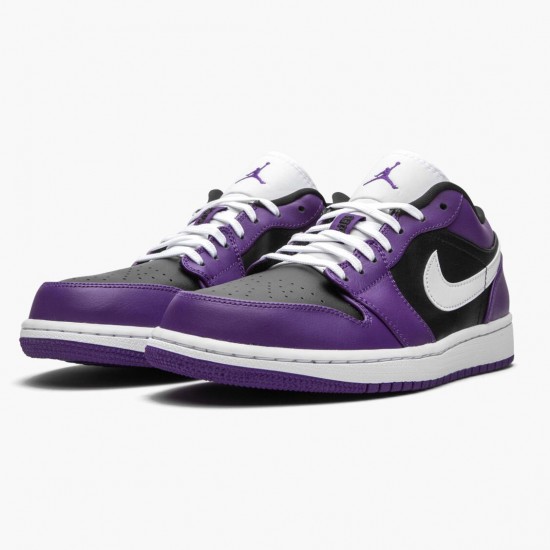 Air Jordan 1 Retro Low Court Nachový 553558 501 Court Nachový/Bílý-Černá AJ1 Jordánské boty