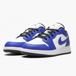 Air Jordan 1 Retro Low "Game Royal" 553560 124 Bílý/Game Royal-Černá AJ1 Jordánské boty