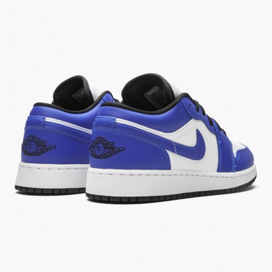 Air Jordan 1 Retro Low Game Royal 553560 124 Bílý/Game Royal-Černá AJ1 Jordánské boty