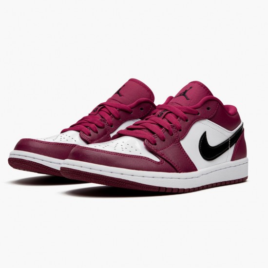 Air Jordan 1 Retro Low Noble Červené 553558 604 Noble Červené/Černá-Bílý AJ1 Jordánské boty