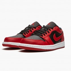 Air Jordan 1 Retro Low "Reverse Bred" 553558 606 Gym Červené/Černá-Gym Červené-Bílý AJ1 Jordánské boty