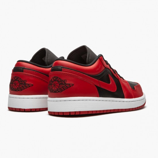 Air Jordan 1 Retro Low Reverse Bred 553558 606 Gym Červené/Černá-Gym Červené-Bílý AJ1 Jordánské boty