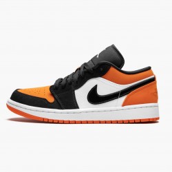 Air Jordan 1 Retro Low "Shattered Backboard" 553558 128 Černá/Bílý-Starfish AJ1 Jordánské boty