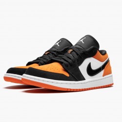 Air Jordan 1 Retro Low "Shattered Backboard" 553558 128 Černá/Bílý-Starfish AJ1 Jordánské boty