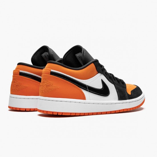 Air Jordan 1 Retro Low Shattered Backboard 553558 128 Černá/Bílý-Starfish AJ1 Jordánské boty