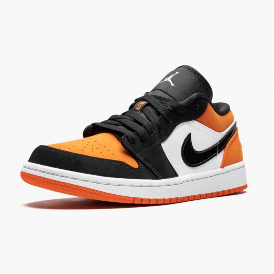 Air Jordan 1 Retro Low Shattered Backboard 553558 128 Černá/Bílý-Starfish AJ1 Jordánské boty