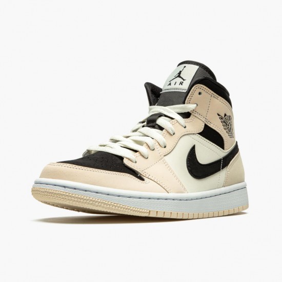 Air Jordan 1 Mid Barely Oranžovýý Guava Ice/Sail-Černá BQ6472 800 AJ1 Jordánské boty