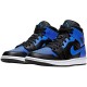 Air Jordan 1 Mid Hyper Royal Tumbled Leather 554724-077 AJ1 Jordánské boty