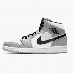 Air Jordan 1 Mid "Light Smoke Šedá" Light Smoke Šedá/Černá-Bílý 554724 092 AJ1 Jordánské boty