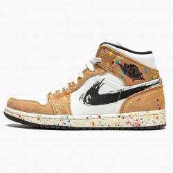 Air Jordan 1 Mid SE "Brushstroke" DA8005 100 AJ1 Tenisky