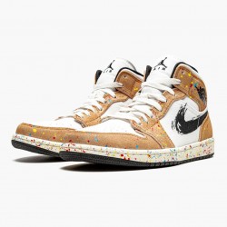 Air Jordan 1 Mid SE "Brushstroke" DA8005 100 AJ1 Tenisky