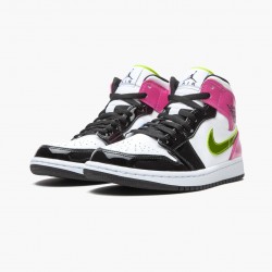 Air Jordan 1 Mid Bílý Černá "Cyber Růžový" CZ9834 100 AJ1 Tenisky