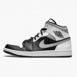 Air Jordan 1 Mid "Bílý Shadow" Černá/Bílý-Lt Smoke Šedá 554724 073 AJ1 Jordánské boty