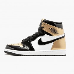 Air Jordan 1 Retro "Zlato Toe" Černá/Metallic Zlato-Summit Whi 861428 007 AJ1 Jordánské boty